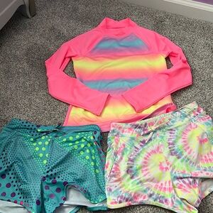 LANDS END RASHGUARDS. SET OF 3